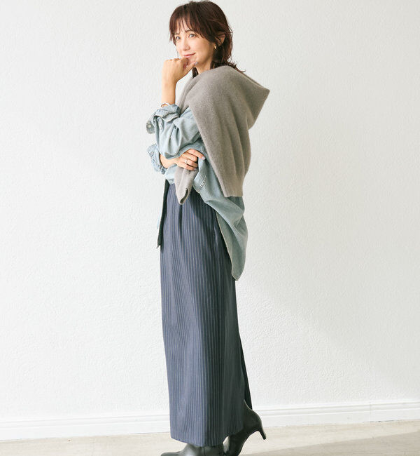  「【オンオフ着れる】ウォームギャザータイトスカート」|スカート|