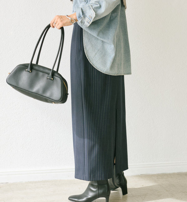  「【オンオフ着れる】ウォームギャザータイトスカート」|スカート|