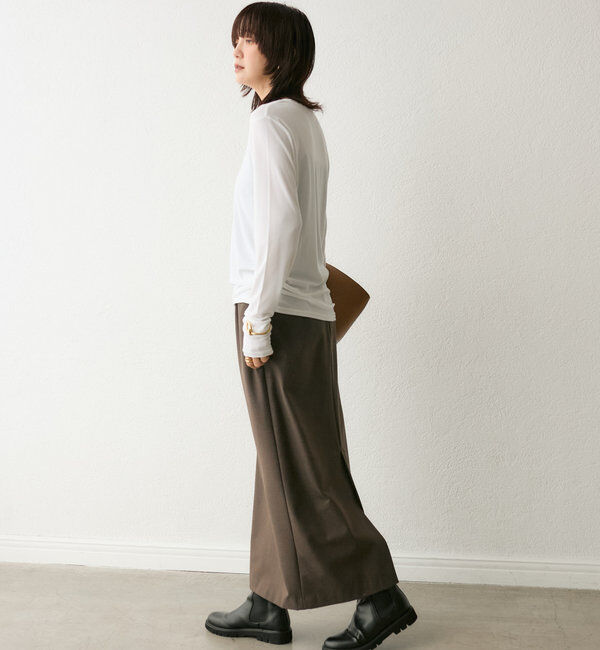  「【オンオフ着れる】ウォームギャザータイトスカート」|スカート|