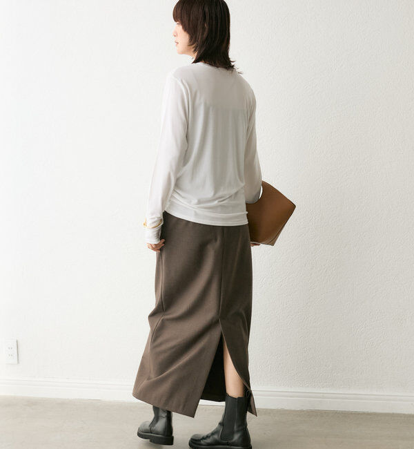  「【オンオフ着れる】ウォームギャザータイトスカート」|スカート|