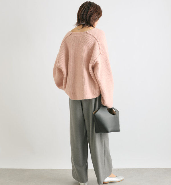  「【秋冬素材が登場！】両面起毛タックワイドスラックス」|チノ|