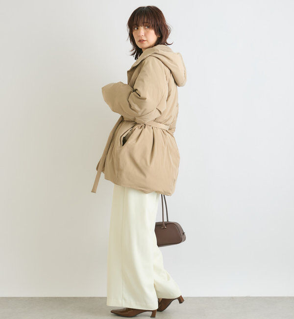  「【高機能素材】ベルテッドフードダウン」|ダウン|