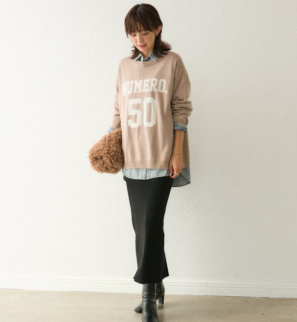  「【Yoshiiiiiiコラボカラー登場！】フットボールロゴニット」|ニット・セーター|