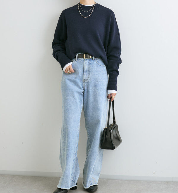  「【MONN.:.(モン)】neat wide DENIM」|デニム|