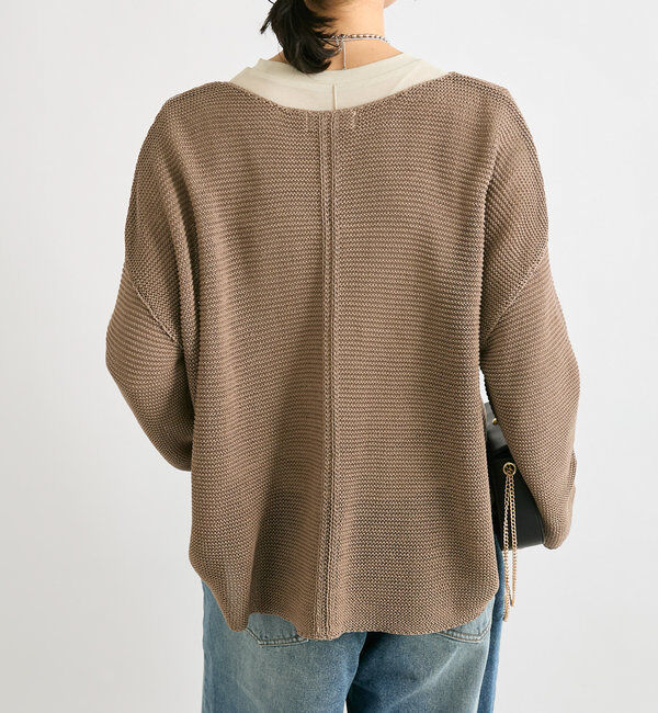  「【さらっと着やすい】ギマコットンボートネックニット」|ニット・セーター|