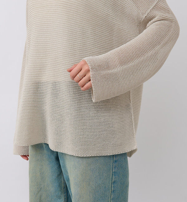  「【さらっと着やすい】ギマコットンボートネックニット」|ニット・セーター|