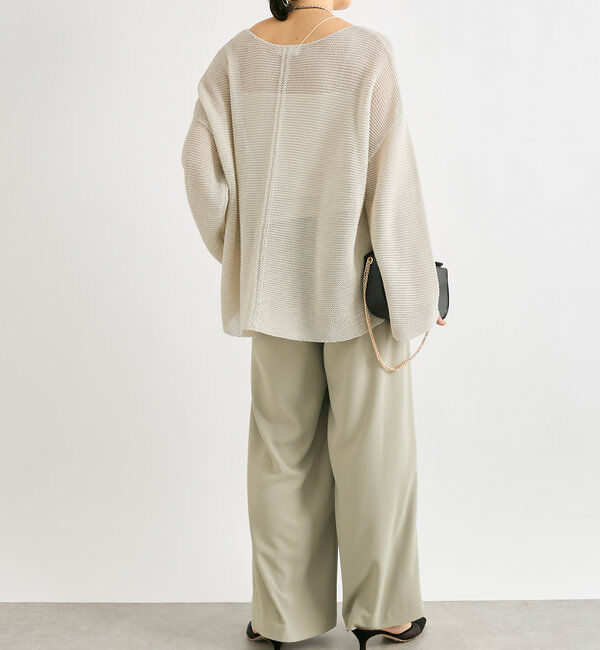  「【さらっと着やすい】ギマコットンボートネックニット」|ニット・セーター|