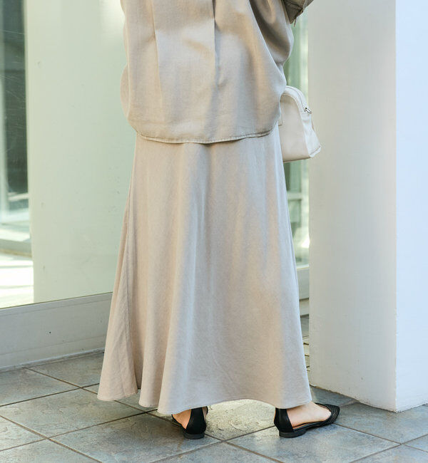  「【セットアップ可】ガーメントダイバイヤススカート」|スカート|