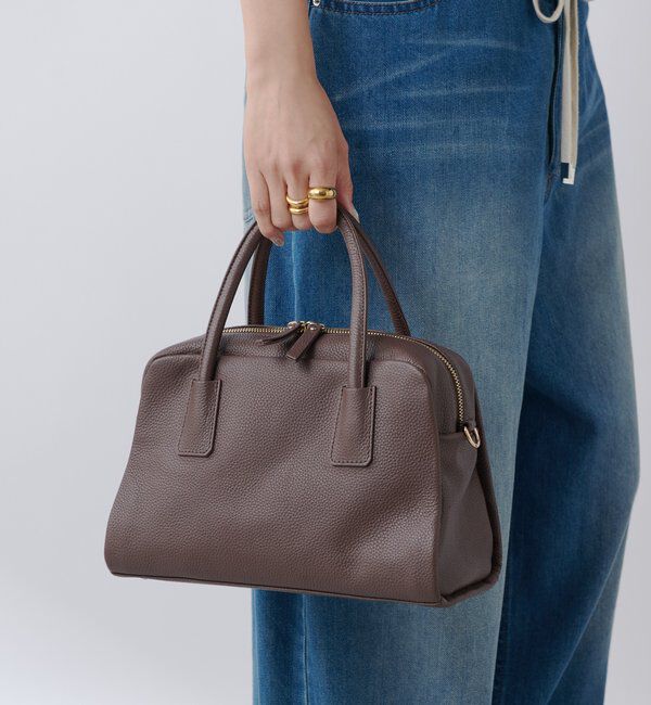  「【キレイめにもカジュアルにも】レザーボストン」|トートバッグ|