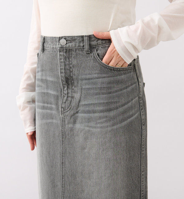  「【MONN.:. （モン）】halfwayデニムスカート」|スカート|