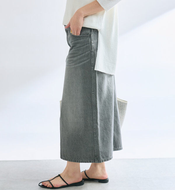  「【MONN.:. （モン）】halfwayデニムスカート」|スカート|