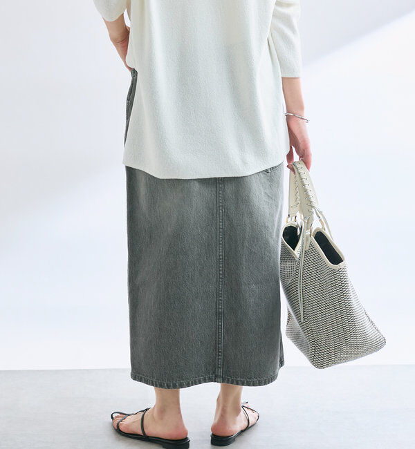  「【MONN.:. （モン）】halfwayデニムスカート」|スカート|