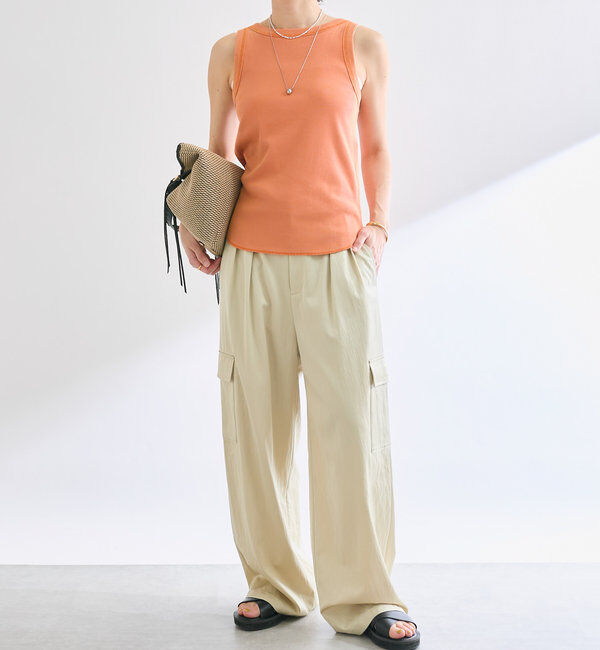  「【2way仕様】テレコ2WAYタンク」|キャミソール|