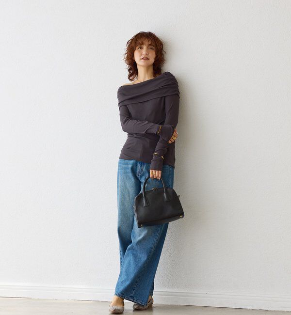  「【女性らしい抜け感】シアーテレコオフショルカットソー」|Tシャツ・カットソー|