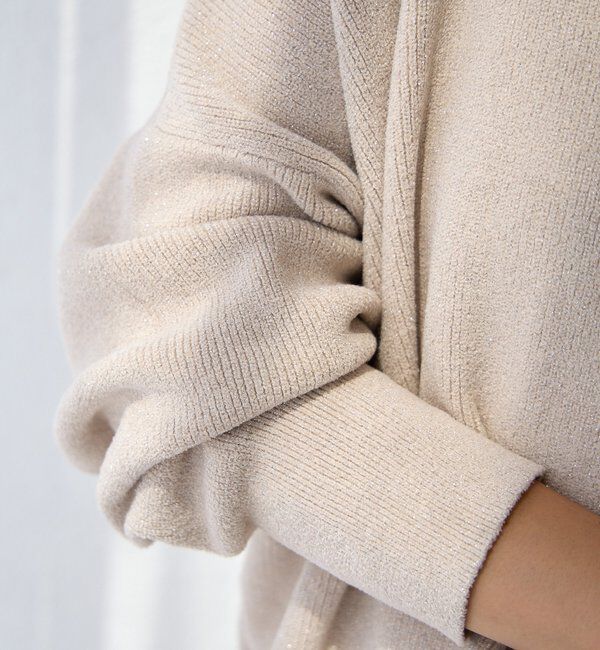  「予約【上品な輝き】ラメモール2WAYカーデ」|ニット・セーター|