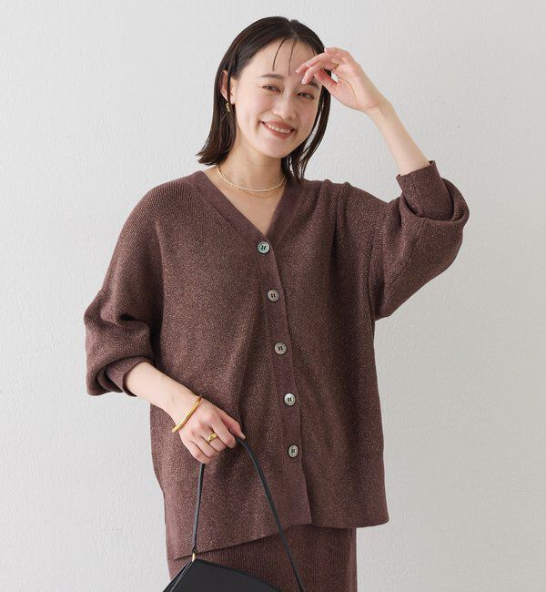  「予約【上品な輝き】ラメモール2WAYカーデ」|ニット・セーター|