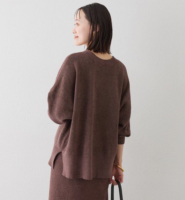  「予約【上品な輝き】ラメモール2WAYカーデ」|ニット・セーター|