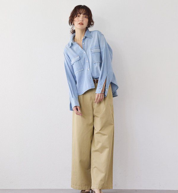  「予約【RIMH（リムエイチ）】バックフレアショートシャツ」|シャツ・ブラウス|