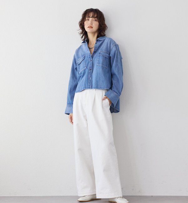  「予約【RIMH（リムエイチ）】バックフレアショートシャツ」|シャツ・ブラウス|