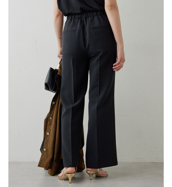  「【サイズ展開あり】ジャージーセミフレアパンツ」|スラックス|