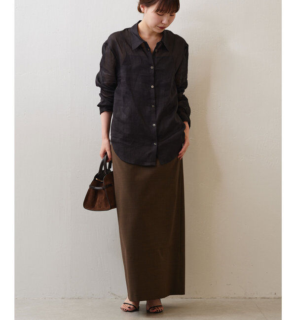  「【セットアップ対応】梳毛タイトスカート」|スカート|