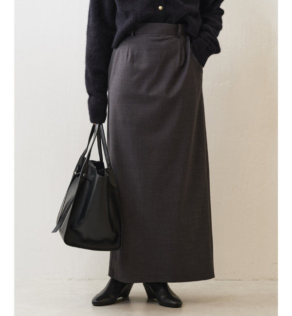  「【セットアップ対応】梳毛タイトスカート」|スカート|