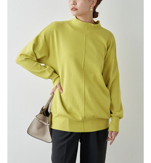  「総針ボトルニット」|ニット・セーター|ライムグリーン