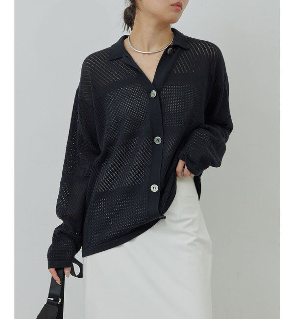  「透かしパネルニット」|ニット・セーター|