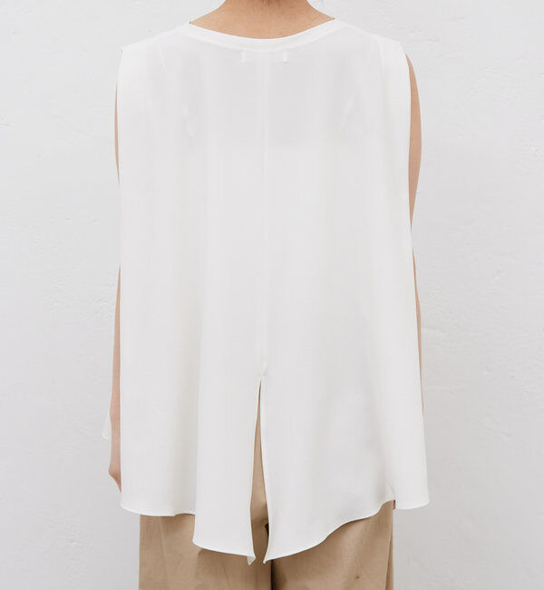  「【セットアップ対応】ジョーゼットバックスリットノースリーブ」|シャツ・ブラウス|