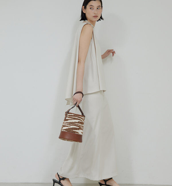  「【セットアップ対応】ジョーゼットバックスリットノースリーブ」|シャツ・ブラウス|