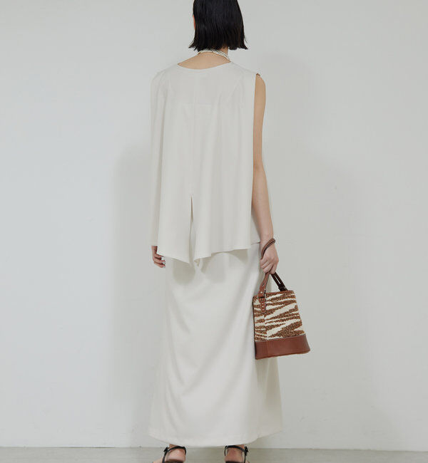  「【セットアップ対応】ジョーゼットバックスリットノースリーブ」|シャツ・ブラウス|