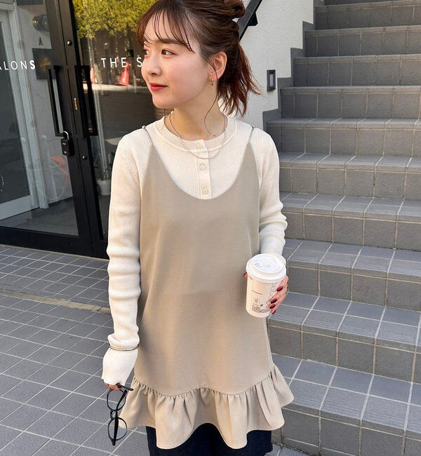  「裾フリルキャミチュニック」|シャツ・ブラウス|