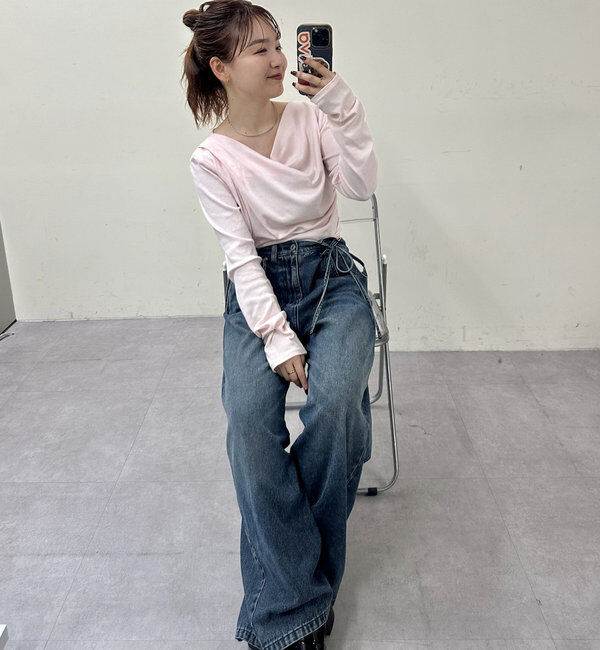  「【大人気シリーズ/8色展開】オフショルロングTシャツ※EC限定カラーあり」|Tシャツ・カットソー|