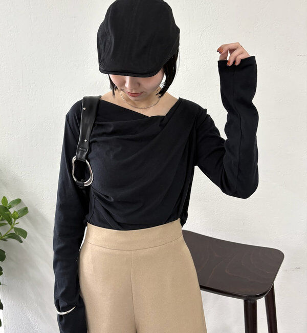  「【大人気シリーズ/8色展開】オフショルロングTシャツ※EC限定カラーあり」|Tシャツ・カットソー|