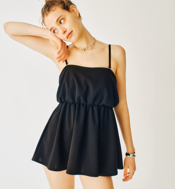  「バルーンチュニックスイムウェア」|ビキニ|ブラック