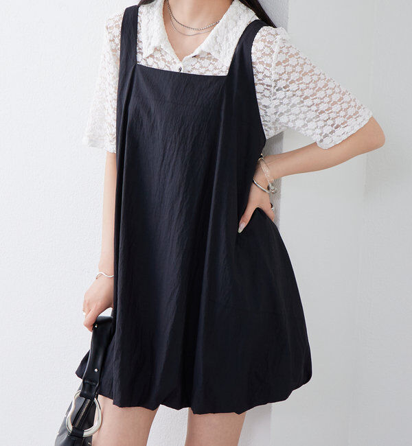  「衿付きレース半袖カーディガン」|Tシャツ・カットソー|