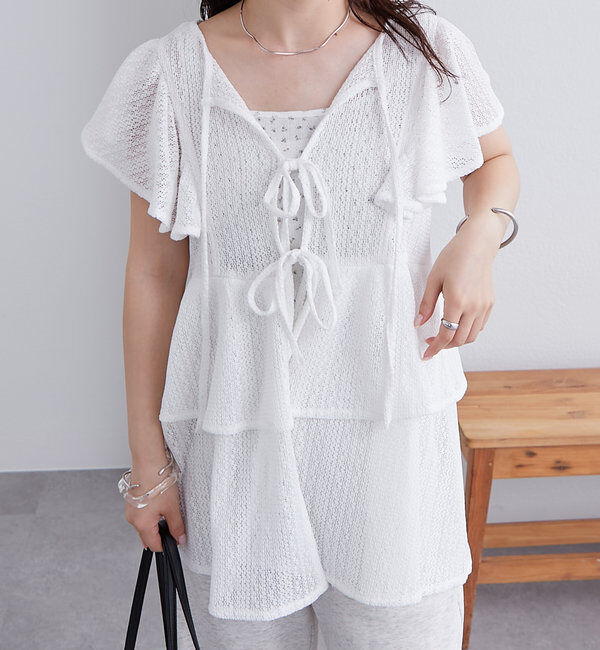  「ペプラムリボンチュニック」|シャツ・ブラウス|