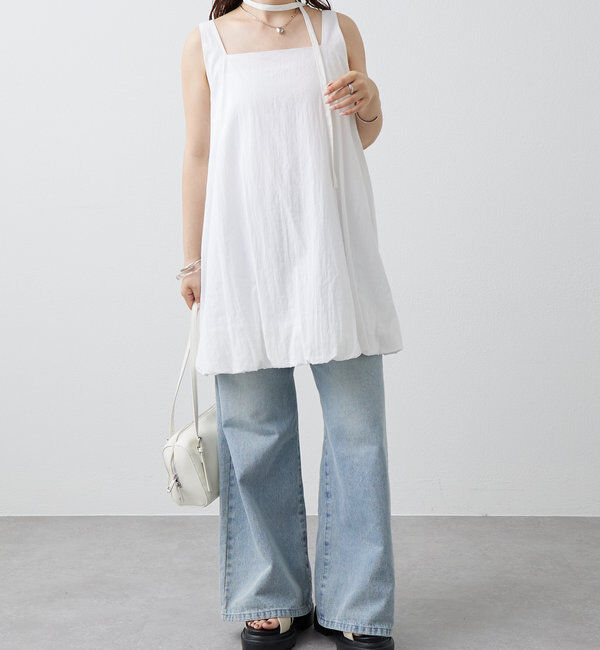  「【夏の着映えアイテム/2サイズ展開】バルーンミニジャンスカ」|ワンピース|