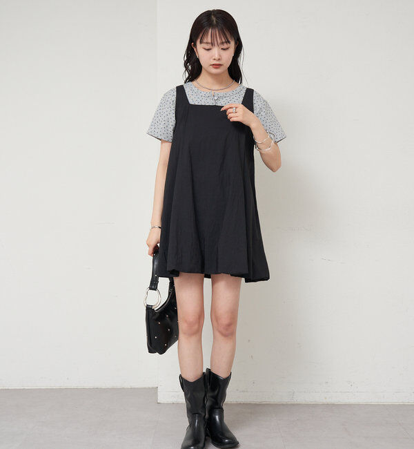  「【夏の着映えアイテム/2サイズ展開】バルーンミニジャンスカ」|ワンピース|