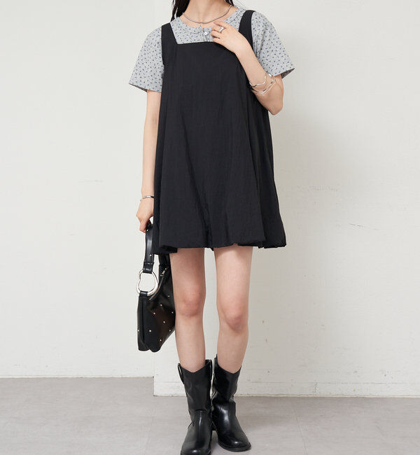  「【夏の着映えアイテム/2サイズ展開】バルーンミニジャンスカ」|ワンピース|