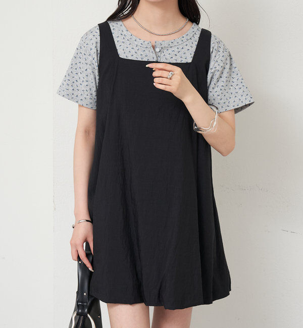  「【夏の着映えアイテム/2サイズ展開】バルーンミニジャンスカ」|ワンピース|