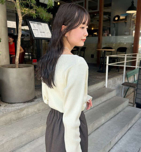  「オフショルリブニット」|ニット・セーター|