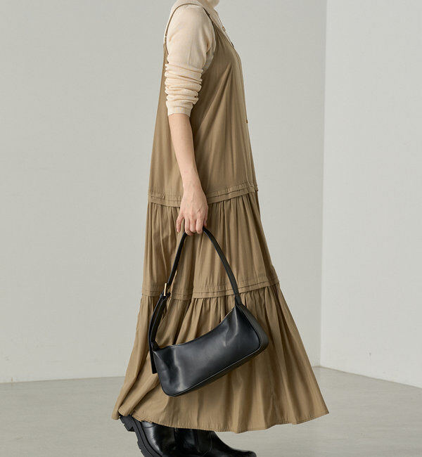  「【3サイズ展開】サテンティアードキャミワンピース」|ワンピース|