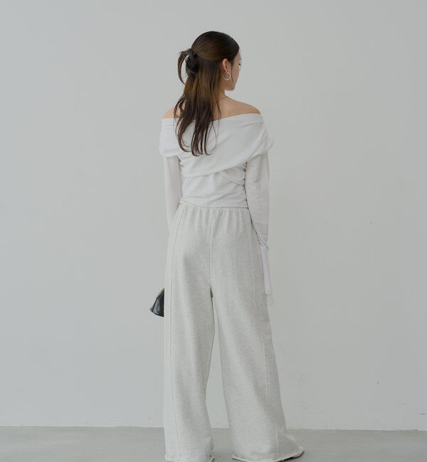  「袖フリルクロスワンショルトップス」|Tシャツ・カットソー|