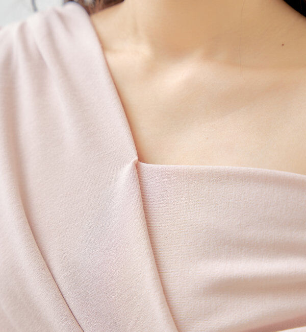  「袖フリルクロスワンショルトップス」|Tシャツ・カットソー|