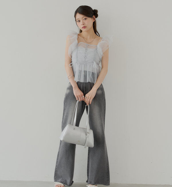  「フリルデザインチュールブラウス」|シャツ・ブラウス|