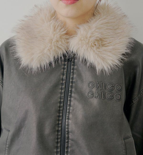 ファー取り外し可能】フェイクレザールーズジップブルゾン｜ルミネの