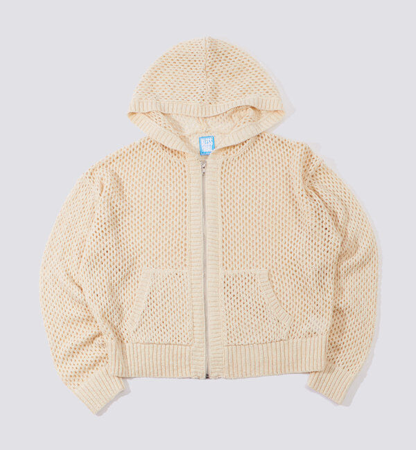  「【BLESSYOU/ブレスユー】 メッシュニットジップパーカー」|ニット・セーター|