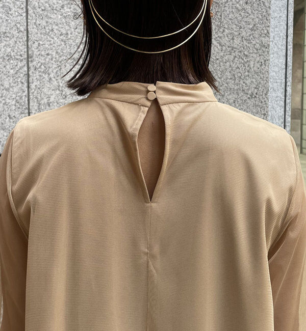  「【オケージョン】【サイズ展開あり】チュールハイネックワンピース」|ワンピース|