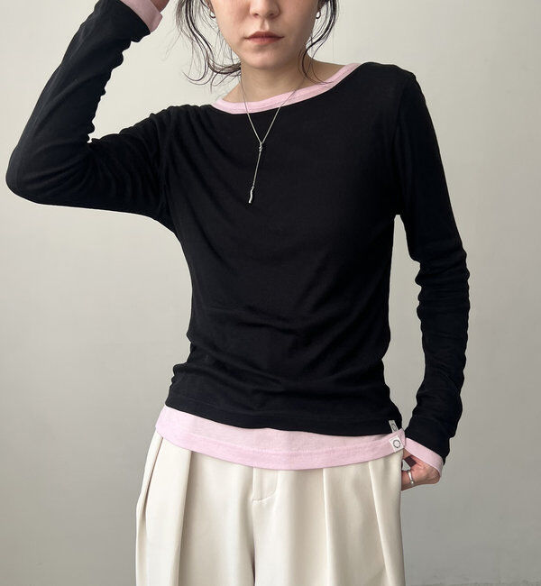  「ボートネックシアーロンT」|Tシャツ・カットソー|